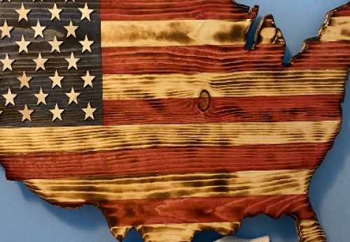 Shaped American Flag
